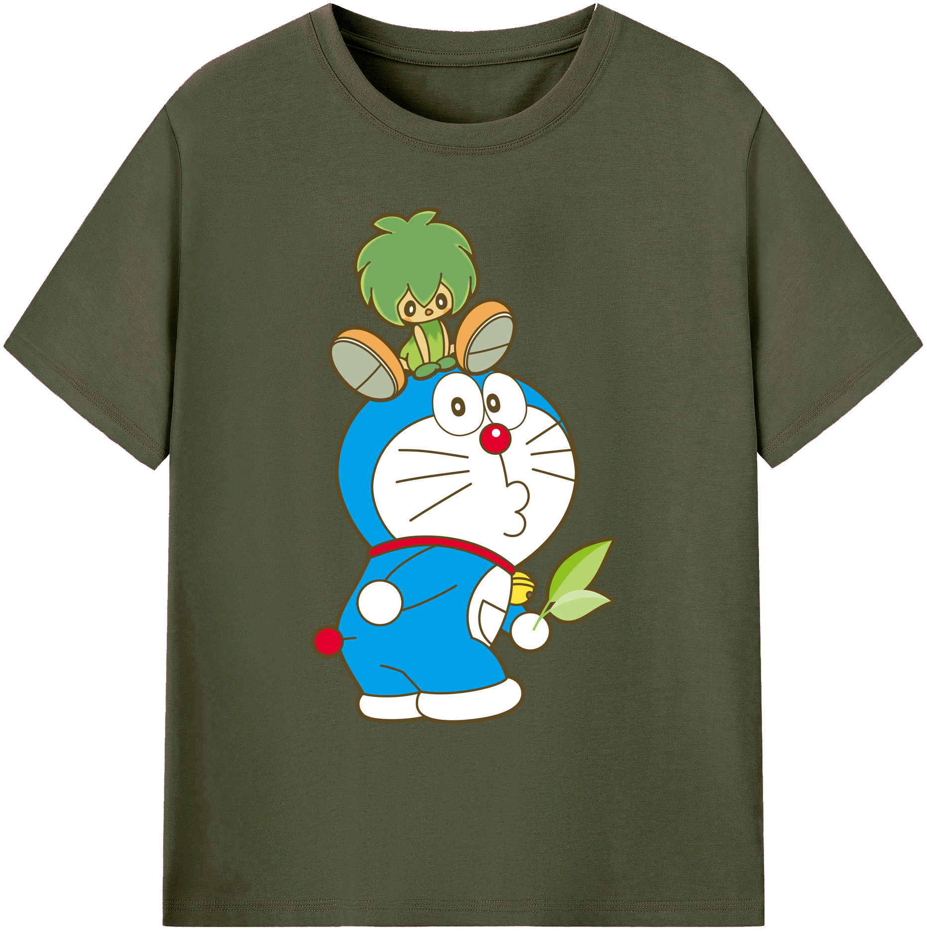 （画像用） ドラえもん Doraemon 綿100％ メンズ半袖Tシャツ｜肌触りやわらか＆通気性